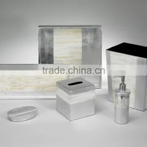 High Quality Best Selling Lacquer Silver Leaf Bath Sets From Vietnam thumbnail-1