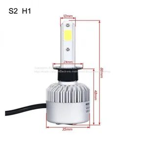 Led Headlight Car Led Headlight S2 H1 Cob Led Car Headlight High/low 72w 8000lm 2.5a Led Car Headlight thumbnail-4