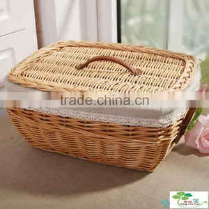 Square Bulk Wicker Basket With Hamper for Home Storage thumbnail-1