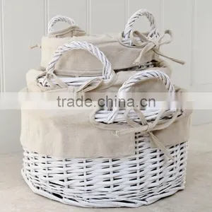 White Wicker Basket Product Type Baby Shower Gifts Used Small Wicker Shower Basket thumbnail-1