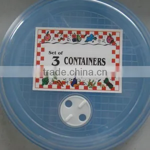 3section Microwave Round Container Plastic Lunch Box thumbnail-2