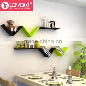 2017 Hot Selling Wooden Wall Mount Cubes Shelf Furniture, Living Room Decoration Design thumbnail-1