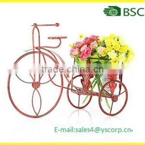 2017Garden Home Decor Iron Bike Plant Holder Bicycle Flower Pot Holder thumbnail-3