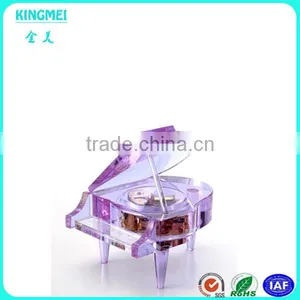 Custom Wholesale Clear Crystal Piano 3D Laser Piano Music Box Gift thumbnail-5