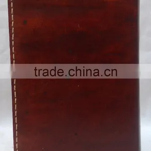 Handmade Vintage Stone Embossed Refillable Leather Notebook thumbnail-2