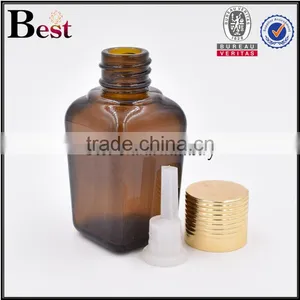 25ml 30ml Glass Bottle 30ml Amber Square Essential Oil Bottle With Sealed Cap thumbnail-2