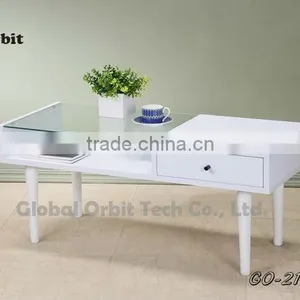 New Design Wooden Legs Modern MDF Small Coffee Rable, Square Coffee Table thumbnail-6
