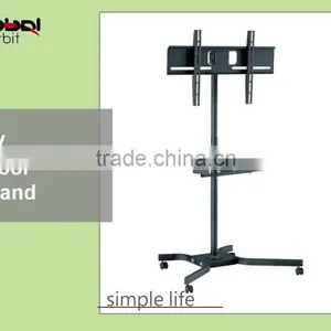 Telescoping Ajustable Shelf Television Display Cart Rotate TV Bracket LCD LED Trolley thumbnail-1