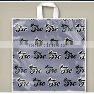 High Quality Full Printing pe Soft Loop Handle Plastic Bag for Shopping thumbnail-1