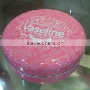 Round High Quality Cosmetic Tin for Vaseline's Great Brand thumbnail-1