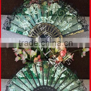 Handmande Rose Pattern Lace Fan thumbnail-1