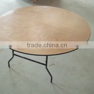 Plywood Folding Table Dia72" Round Table With USA Leg thumbnail-1