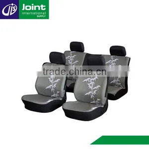 Custom Silver Polyester Car Seat Cover Set thumbnail-1