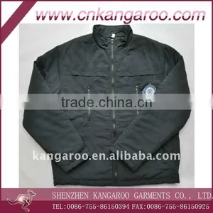 100%polyester Men Palin Black Outdoor Elegant Jacket thumbnail-1