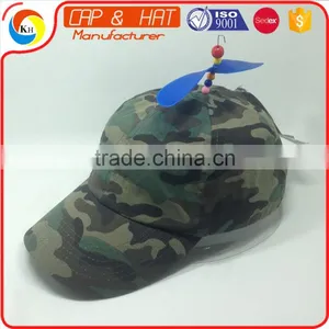 New Style Children 6 Panel Camouflage Baseball Cap With Helicopter Propeller thumbnail-3