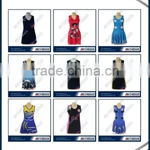 Custom Design Lycra Netball Dresses Netball Uniforms, Netball Dresses thumbnail-1