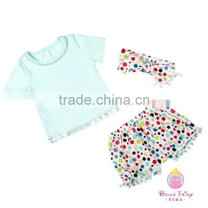 Wholesale High Fashion Kids T Shirt Lace Shorts Baby Girls Summer Boutique Outfits thumbnail-2