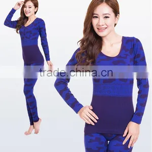 Custom 2014 New Winter Women's Slim Sey Leopard Long Johns Ladies Seamless Warm Thermal Underwear Set O-neck Top+pants Shapewear thumbnail-3