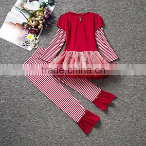 Newest Cotton Girls Clothing Sets Christmas Children Suits Leisure Kids Clothes thumbnail-4