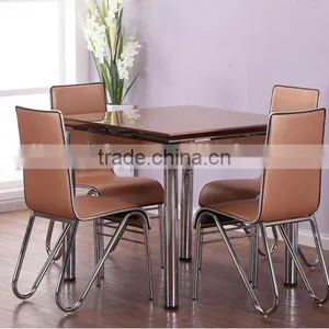 New Model Glass Top Dining Table Extendable / Extendable Dining Table With Glass LS-E80 thumbnail-2