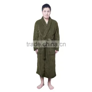 Bathrobe Sets Men Flannel Bathrobes for Men thumbnail-2