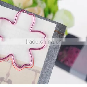 Customizable Planner Clip Stainless Steel Plating Flower Shape Paper Clip thumbnail-5