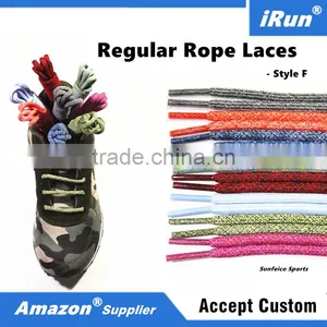 2017 Mix-Colored Pattern Hiking Skate Shoes Rope Laces - 130 CM Long Yeezy Round Laces for Climbing Boots - Retail Packaging thumbnail-1