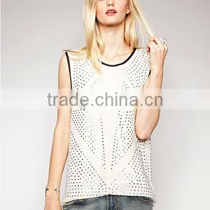 Punk Wind Starry Sky Set Auger Chiffon Unlined Upper Vest thumbnail-1