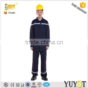 Safety Workwear Manufacturer 6OZ Navy Blue FR Fire Fighting Suit Nomex Suits thumbnail-2