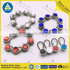 Designed for Overweight Metal Button Collar Extenders in High Tension With Beautiful Diamond Decorated thumbnail-5