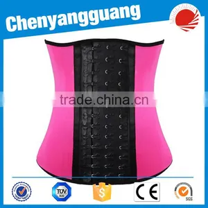 CYG-4 Steel Bones Waist Training Latex Under Bust Corset thumbnail-2