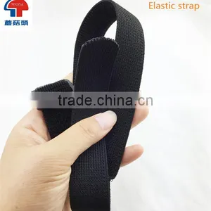 Black Elastic Hook and Loop Fastening Tape Straps thumbnail-1