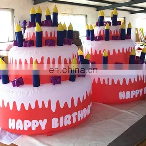 Hot Sale Customized Giant Inflatable Birthday Cake Model/inflatable Replica for Inflatable Advertising Hot s thumbnail-1