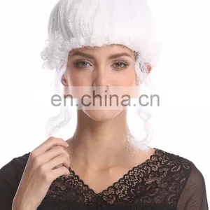 Romantic Baroque Renaissance White Synthetic Party Wigs P-W210 thumbnail-3