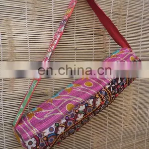Indian Vintage Ethnic Banjara Style Yoga Bag Yoga Met Bag Hand Embroidered Banjara Cross Body Bags, Tribal Yoga Bag Wholesale thumbnail-1