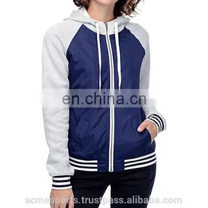Varsity Style Wind Breaker Jacket - 2017 New Design Wind Breaker Jacket Two Toned - Wholesale Wind Breaker Jacket 2017 thumbnail-1