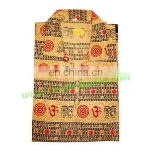 Half Sleeve Short Yoga Kurta in Cotton, Size : Chest 112 x Height 69 x Sleeve 25 Centimeters. thumbnail-6