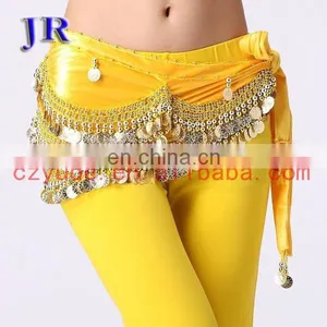 Crochet Gold Coins Belly Dance Hip Scarf Belt for Women Y-2028# thumbnail-3