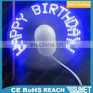 Summer Promotion Advertise Soft Pvc Wing With Led Light Message Mini Usb Fan 12v thumbnail-5