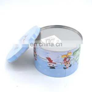 Cute Round Christmas Gift Tin Boxes,metal Tin Box for Candy/chocolate/cookies thumbnail-6