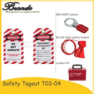 Safety Lockout Tagout PVC Padlock Label Safety Tag and Sign thumbnail-1