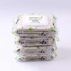 Chinese Bamboo Natural Organic Biodegradable 80pcs Wet Wipes thumbnail-2