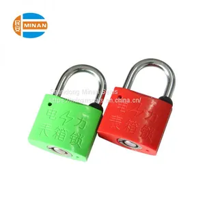 MA - PD 8004 25 mm Logo and Bar Code Printed Security Steel Shackle Plastic Padlock Seal With Master Key thumbnail-3