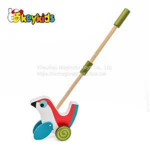 2019 Wholesale Cheap Wooden Train Pull Toys for Toddlers W05C076 thumbnail-4