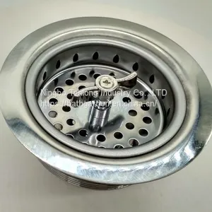 American Standard Plastic Strainer Stainless Kitchen Sink Strainer Waste Plug Small Over Washers thumbnail-1