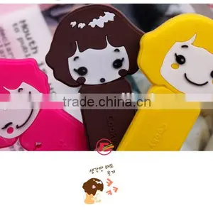 Hottest Little Girl Silicone Earphone Winder Lines Cable Winder thumbnail-3