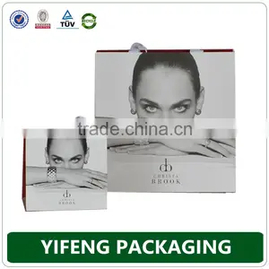 White Exclusive Custom Made Paper Bags With Rope Handles thumbnail-5