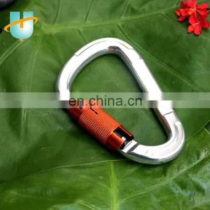 25kn Safety Light Rock Climbing Rescue Gold Karabiner Aluminium Carabiner Hook for Indoor Outdoor Activity thumbnail-2