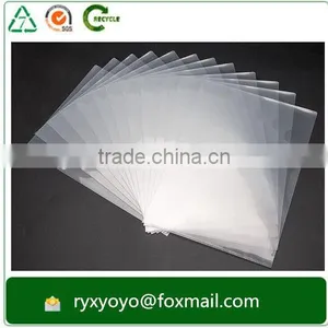 Factory Wholesale a4 Transparent Hard Plastic pp L Shape Clear File Folder thumbnail-1