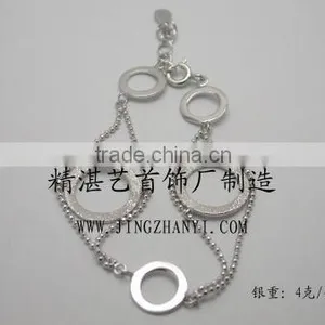 Round Bracelet With Beads in Sterling Silver--OEM thumbnail-1